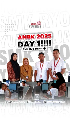 🎓 ANBK Day 1! Hari pertama Asesmen Nasional Berbasis Komputer di SMK Ryo Yuwaraja berjalan lancar! Semangat siswa-siswi kami luar biasa! 💻📚 #ANBK2025 #SMKRyoYuwaraja #HariPertama