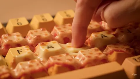 【ASMR】ピザ🍕キーボード #AI #ASMR #asmrtiktok 