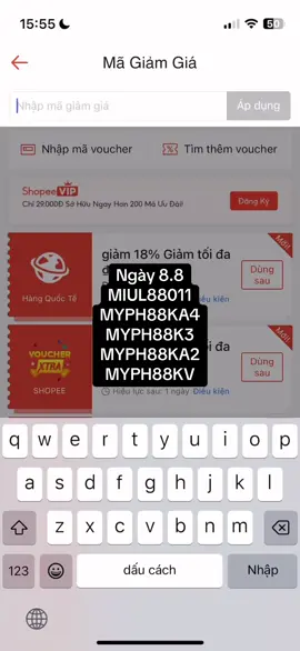 Hàng loạt voucher ngày 8.8 0₫ mà bạn k nên bỏ qua #shopee #shopee1k #shopee0d #fyp 