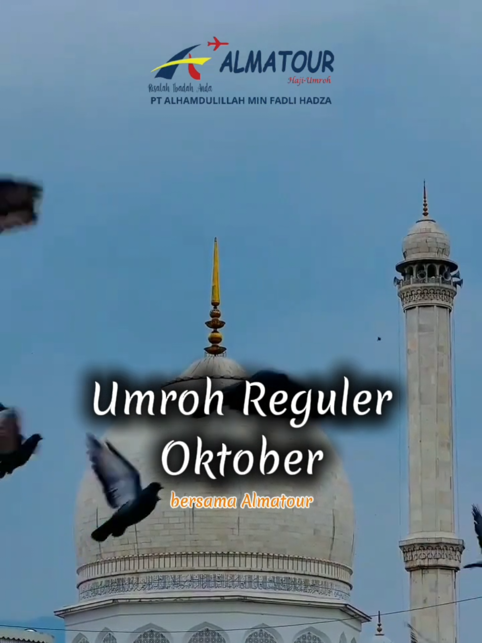 Wujudkan impian Umroh di bulan Oktober bersama Almatour 2025 mulai dari sekarang! 📅 Keberangkatan: Oktober 2025 💰 28 Juta/Orang ✅ Promo Terbaik Segera daftar sekarang 💼 #UmrohAgustus #Umroh2025 #TravelUmroh #TravelHaji #PromoUmroh  #PromoHaji #PanggilanTanahSuci #UmrohTerpercaya #HajiTerpercaya #UmrohAmanNyaman #RinduMekkah #RinduBaitullah #FYP #FYPIndonesia #almatour 
