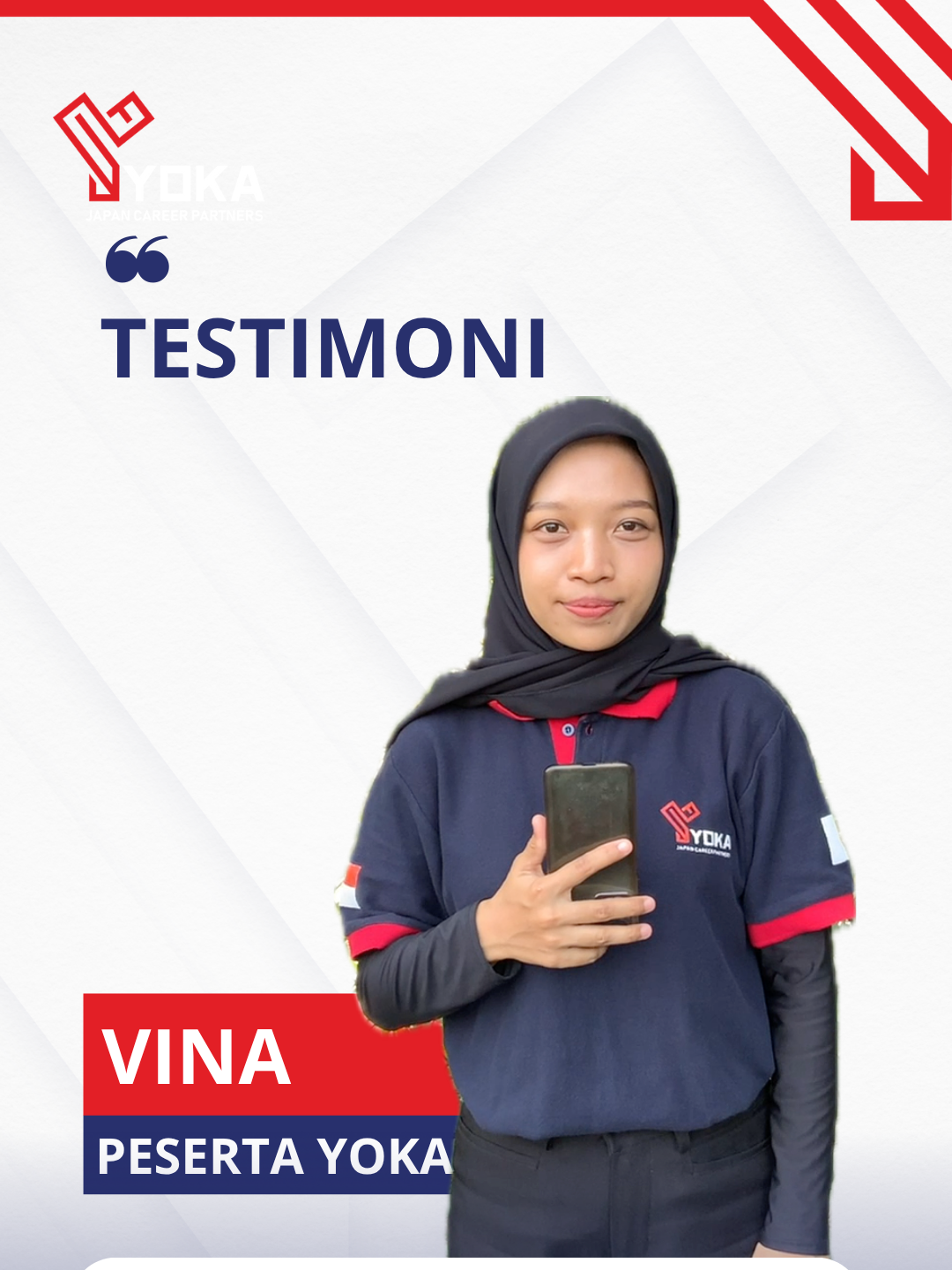 TESTIMONI PESERTA YOKA - VINA “Alasan saya ikut YOKA karena saya yakin YOKA bisa mewujudkan impian saya bekerja di Jepang!” Mau kayak Vina? Yuk mulai perjalananmu bareng Yoka Career✨🇯🇵 #KerjaDiJepang #MagangJepang #BelajarBahasaJepang #KerjaLuarNegeri #MimpiKerjaJepang #KerjaKeJepang #YokaJourney #KerjaImpianku