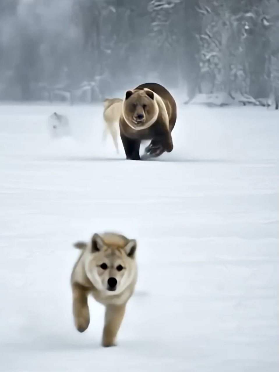 Bear wolf baby #wildanimals #wildlife #animalsvideos2025 #foryou #foryou #foryou 