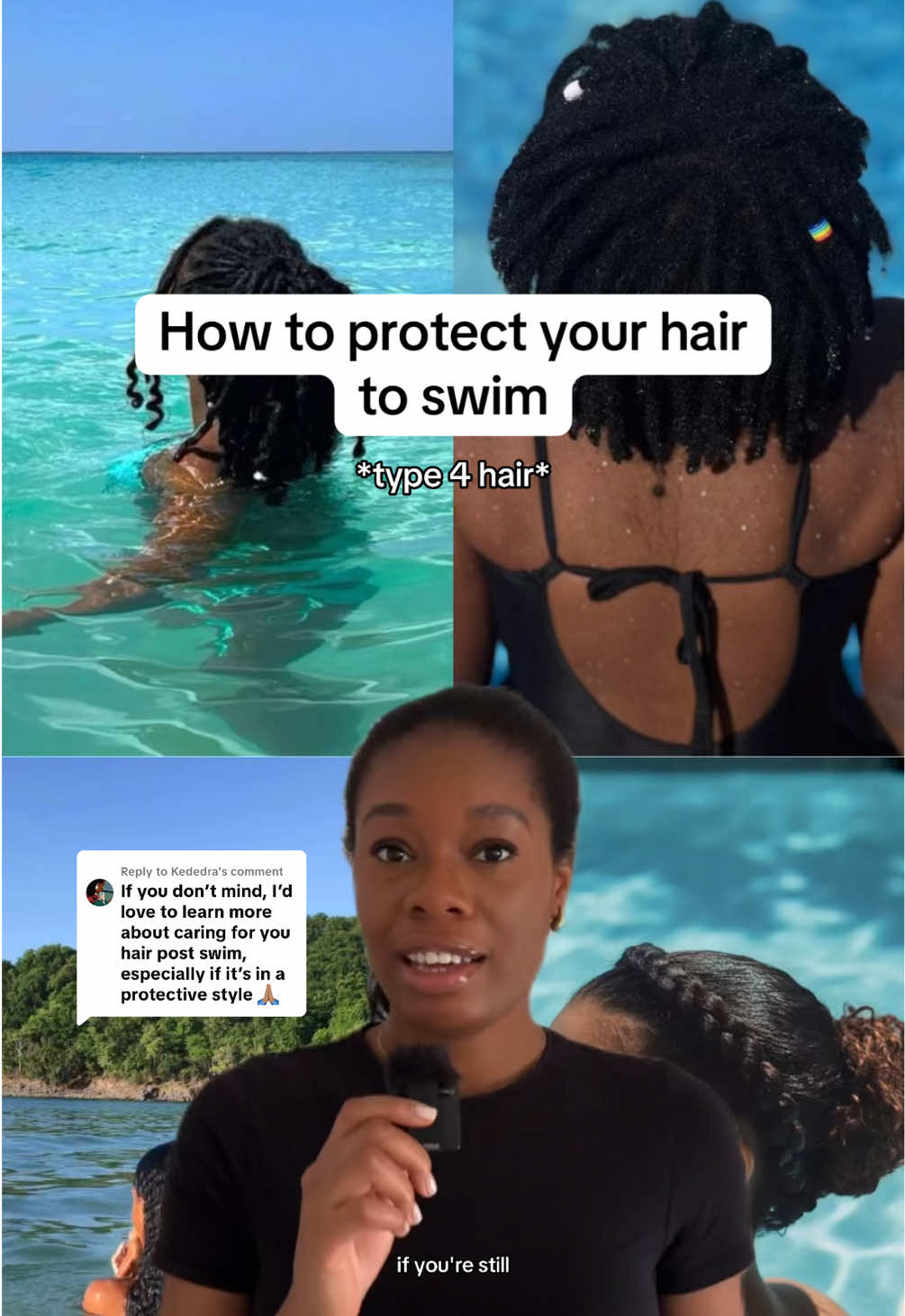 Replying to @Kededra Episode 19 of The Protective Files ✨ a step-by-step haircare routine for swimming 🏊🏾‍♀️  Products mentioned: @OGX Beauty coconut oil @Aveeno clarify & shine shampoo @THE OUAI scalp serum  @The Ordinary multi-peptide serum  @Seapuri US scalpy hair ampoule @Olaplex bonding oil  @amika superfruit star hair styling oil  #hairgrowth #naturalhair #lengthretention 