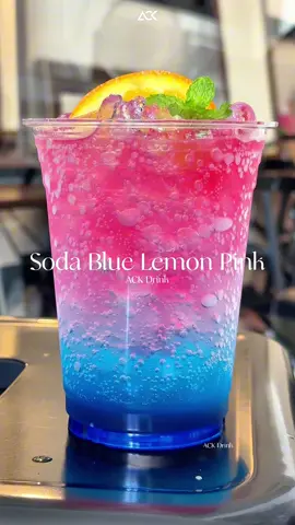 💕✨🍋🩵 #แจกสูตร #ackdrink #soda #blue #lemon #pink