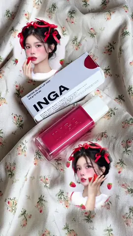 Son Inga Glassy Water Glow Lip Tint màu Frost @Inga_VietNam #inga #swatchson #ingaglassywaterglowliptint #sontint #makeup 