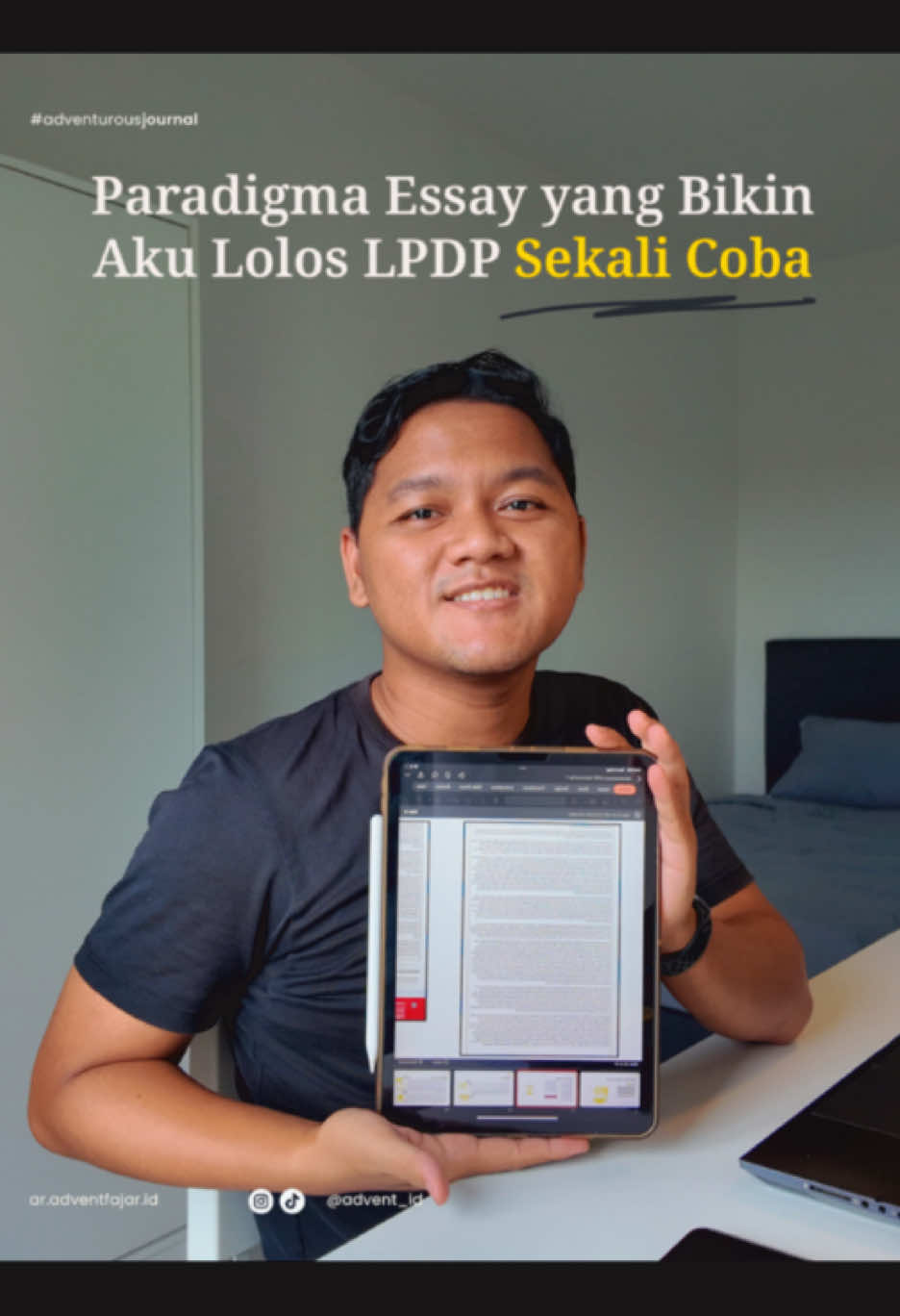Ketika pertama kali aku nyoba nulis essay beasiswa waktu sarjana, yang kepikiran adalah nulis semua prestasi, nulis semua keunggulan diri. Pokoknya, yang bikin kelihatan kalo aku lebih dari peserta lainnya.  Tapiiiiiii...... Setelah nemu resepnya, ternyata paradigma 