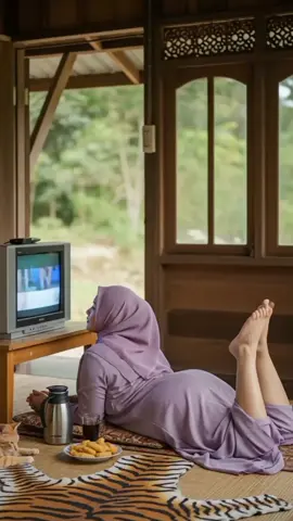 Tv nya jore banget 😂  . . . . .#ai #gemini #fyp #cewehijabcantik 