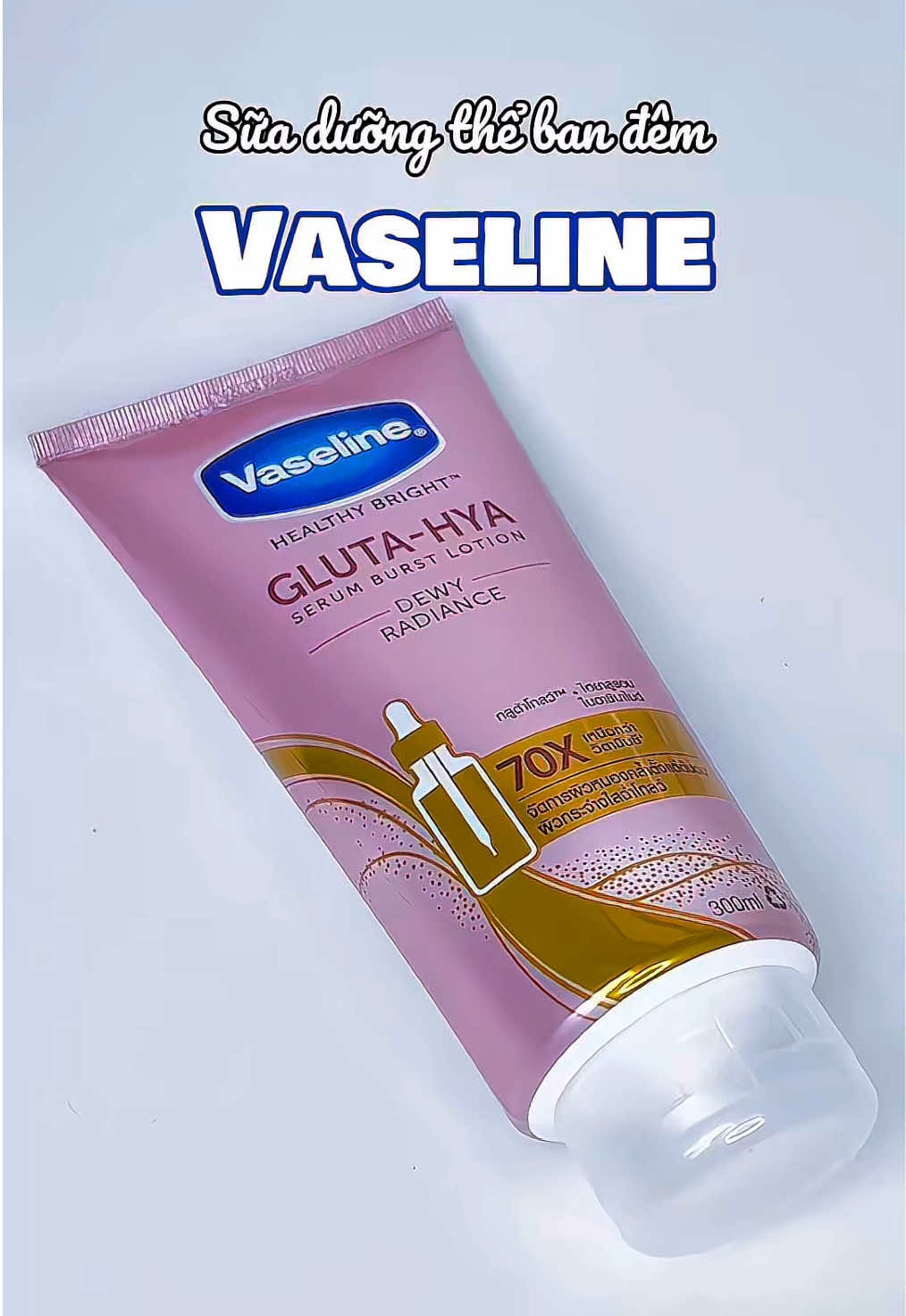 Ai đang tìm lotion dưỡng sáng da hiệu quả thì đừng bot qua em Sữa dưỡng dabody ban đêm Vaseline Gluta-Hya 70X này nha #Vaseline #hoptaccungunilever #duongthe #chamsocda #chamdatainha #skincare #duongda #goclamdep #lamdepcungtiktok #nhoxiuriviu #review #unboxing #muataitiktok 