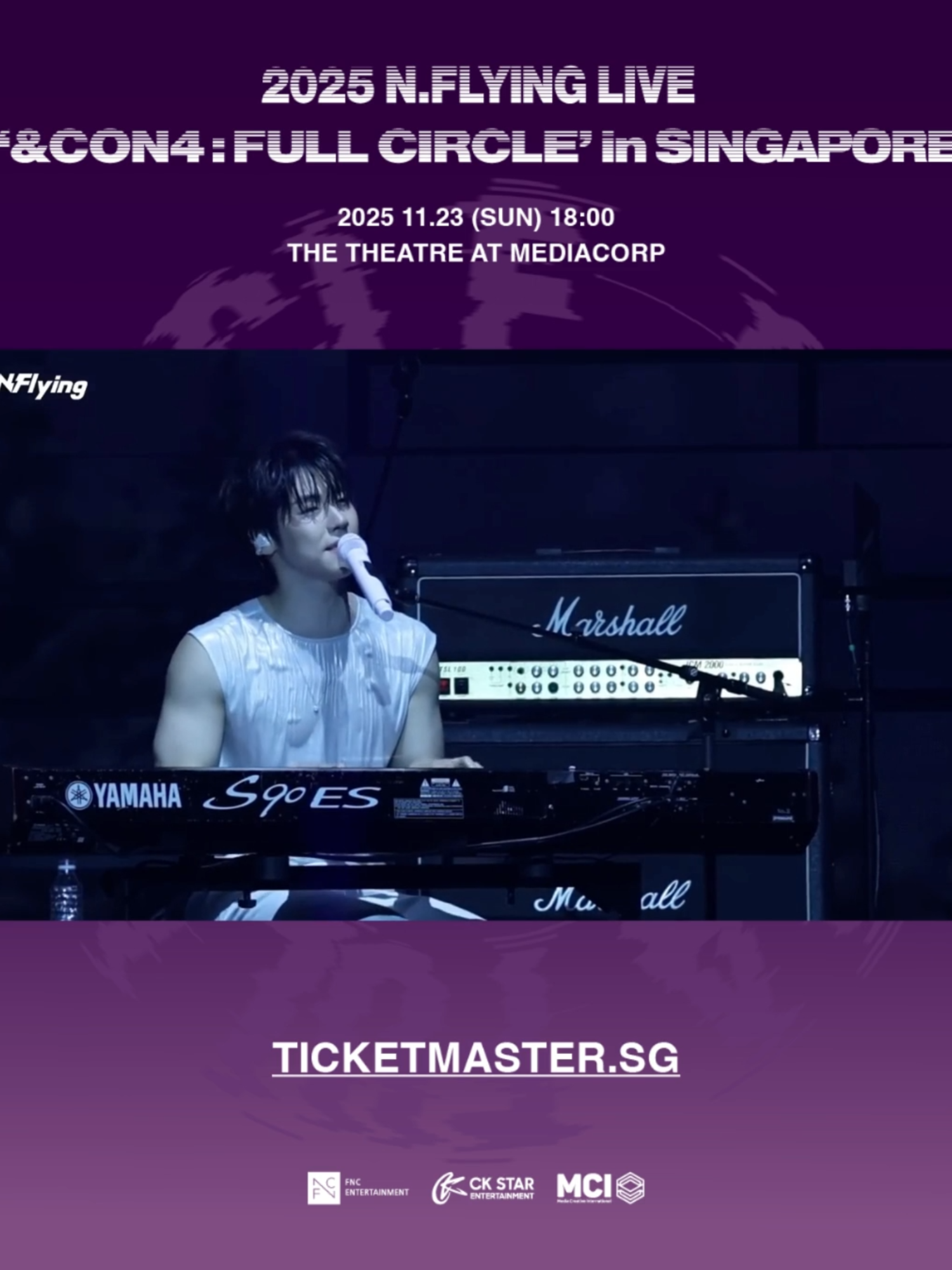 ⊹˚♬₊⋆ 🎧 𝐍𝐨𝐰 𝐏𝐥𝐚𝐲𝐢𝐧𝐠: 𝐄𝐯𝐞𝐫𝐥𝐚𝐬𝐭𝐢𝐧𝐠 (𝐋𝐢𝐯𝐞 𝐂𝐥𝐢𝐩) ˖ ݁♬⋆.˚𝄞.  𝐍.𝐅𝐥𝐲𝐢𝐧𝐠 wasn't lying when they said they wanted to give us true happiness. We'll FINALLY have the chance to hear this masterpiece live 🥹  🎇 𝟐𝟎𝟐𝟓 𝐍.𝐅𝐥𝐲𝐢𝐧𝐠 𝐋𝐈𝐕𝐄 '&𝐂𝐎𝐍𝟒 : 𝐅𝐔𝐋𝐋 𝐂𝐈𝐑𝐂𝐋𝐄' 𝐢𝐧 𝐒𝐈𝐍𝐆𝐀𝐏𝐎𝐑𝐄 🤘 23 Nov 2025 (Sun), 6PM ✈️ The Theatre at Mediacorp 🔗 Make memories with 𝐍.𝐅𝐥𝐲𝐢𝐧𝐠 that will last more than a lifetime - get your tickets via bit.ly/CKS25NFLYING or #linkinbio @nflyingofficial #NFlying #엔플라잉 #엔콘 #FULL_CIRCLE #FULL_CIRCLE_IN_SINGAPORE #이승협 #LeeSeungHyub #차훈 #ChaHun #김재현 #KimJaeHyun #유회승 #YooHweSeung #서동성 #SeoDongSung #CKStarEntertainment #CKStarSG