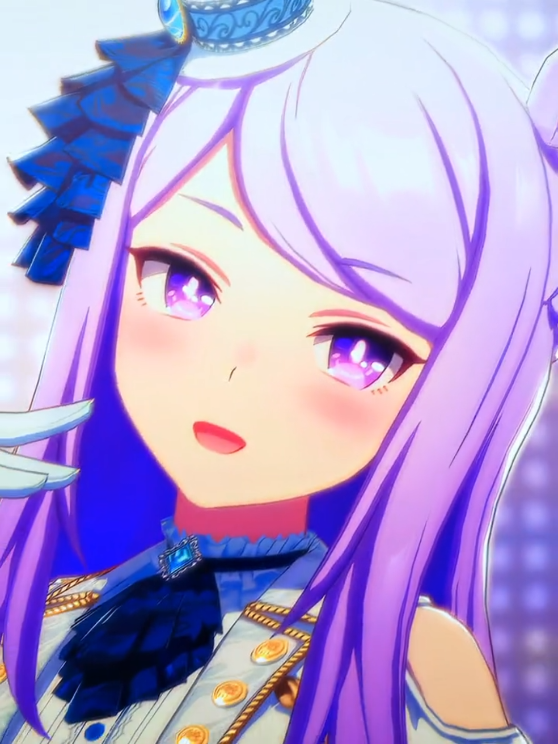 McQueen so beautiful with her outfit 😍🥰 (hbd to @flyyylux 👑) @daniaza_  #mejiromcqueen #mcqueen #umamusume #umamusumeprettyderby #oniven #hanasq 