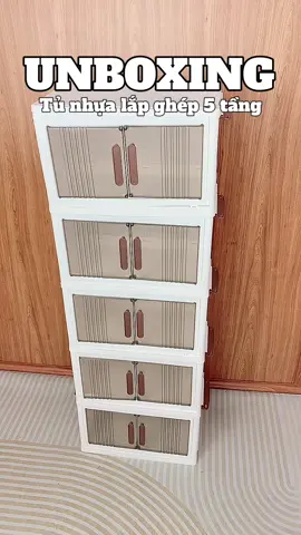 có nhiều tầng tha hồ đựng đồ lun nha🛍️🫰🏻#tumicatrongsuot #decor#tuquanao#tu5tang#unboxingvideo#review#xuhuong#sunnythichriviu#muataitiktokshop#salegiuathang#giadungtienich 
