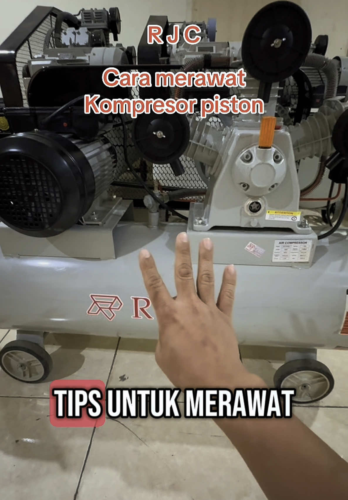 RJC cara merawat atau maintenance kompresor piston #onetakechallenge #onetakeok #compressor 