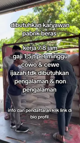 daftar diri anda sekarang #pabrik #beras #lowongankerja #fypage