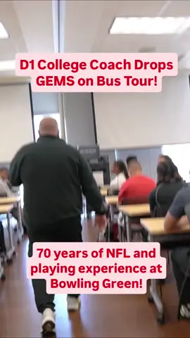 Bowling Green Coaches Dropped GEMS 💎 on Our College Bus Tour The staff has over 70 years of NFL playing and coaching experience — but the real message wasn’t just about football… They told our kids: 🗣️ “We’re not just looking for good players. We’re looking for great people. This ain’t about a 4-year plan… It’s about a 40-year plan.” That’s the difference. That’s what separates programs that build men vs. programs that chase hype. 📍Salute to Bowling Green for keeping it 💯 and pouring into the next generation the right way. We are a 1st class Recruiting and Football and training and mentoring program. In 8 Years we have Secured $75,000,000 in full scholarships. Type “Scholarship” if you want to send your son to school on scholarship and want to be a part of our program.