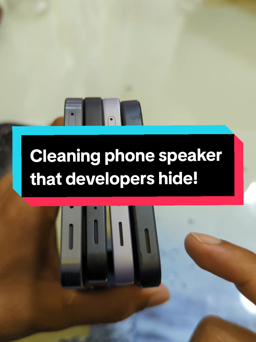 Cleaning phone speaker that developers hide. #settings #speaker #cleaning #tik_tok #LearnOnTikTok #fyp #android #viralvideos 