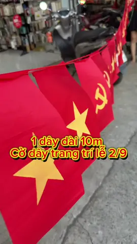 Dây cờ trang trí lễ 2/9 . 1 dây dài 10m ạ #tranggiadung #cotoquoctrangtri #coday #codaytoquoc #covietnam #typ #vairal #xuhuong  @Trang Gia Dụng 