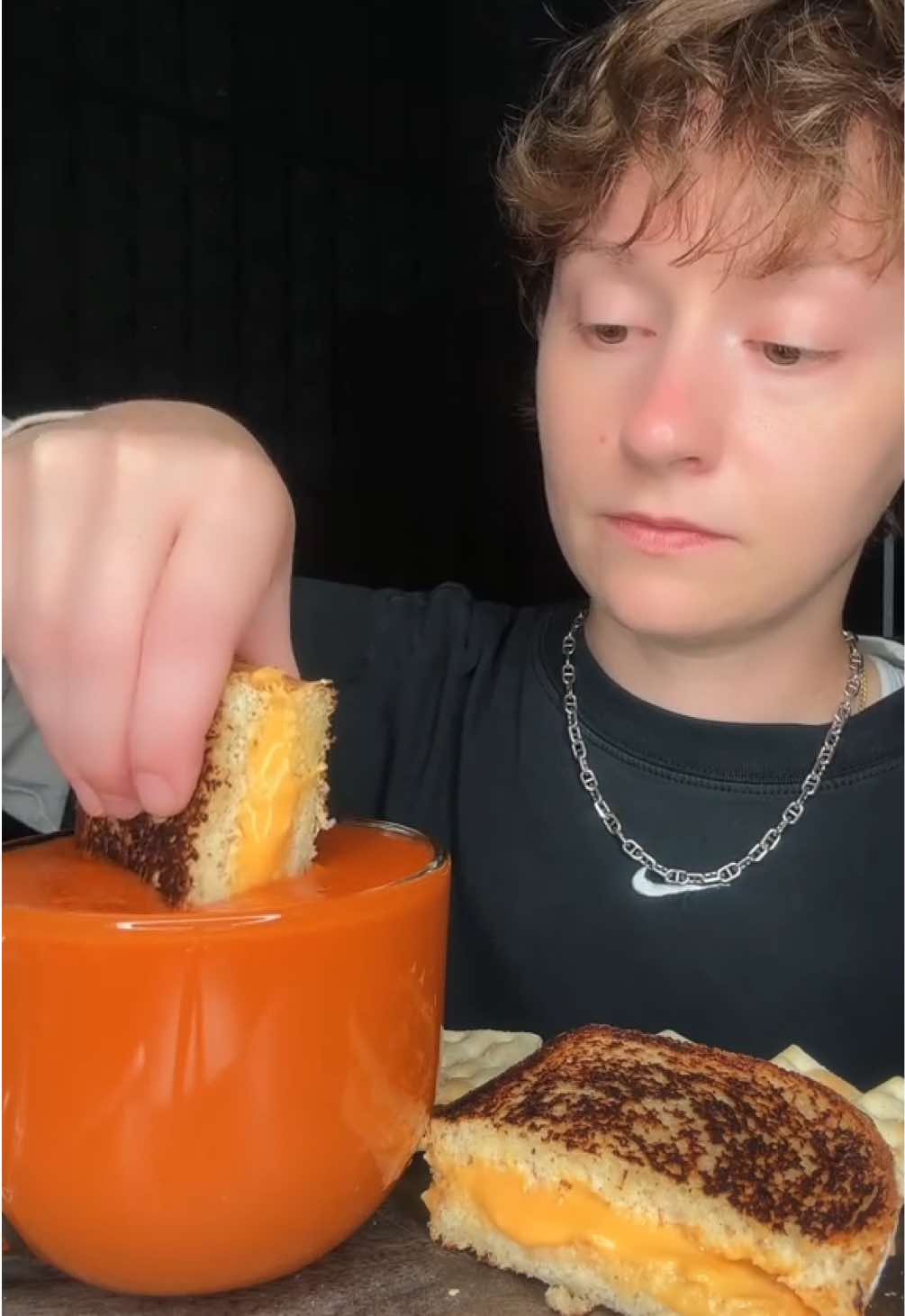 grilled cheese mukbang 🧀 #asmr #mukbang #fyp #cheese 