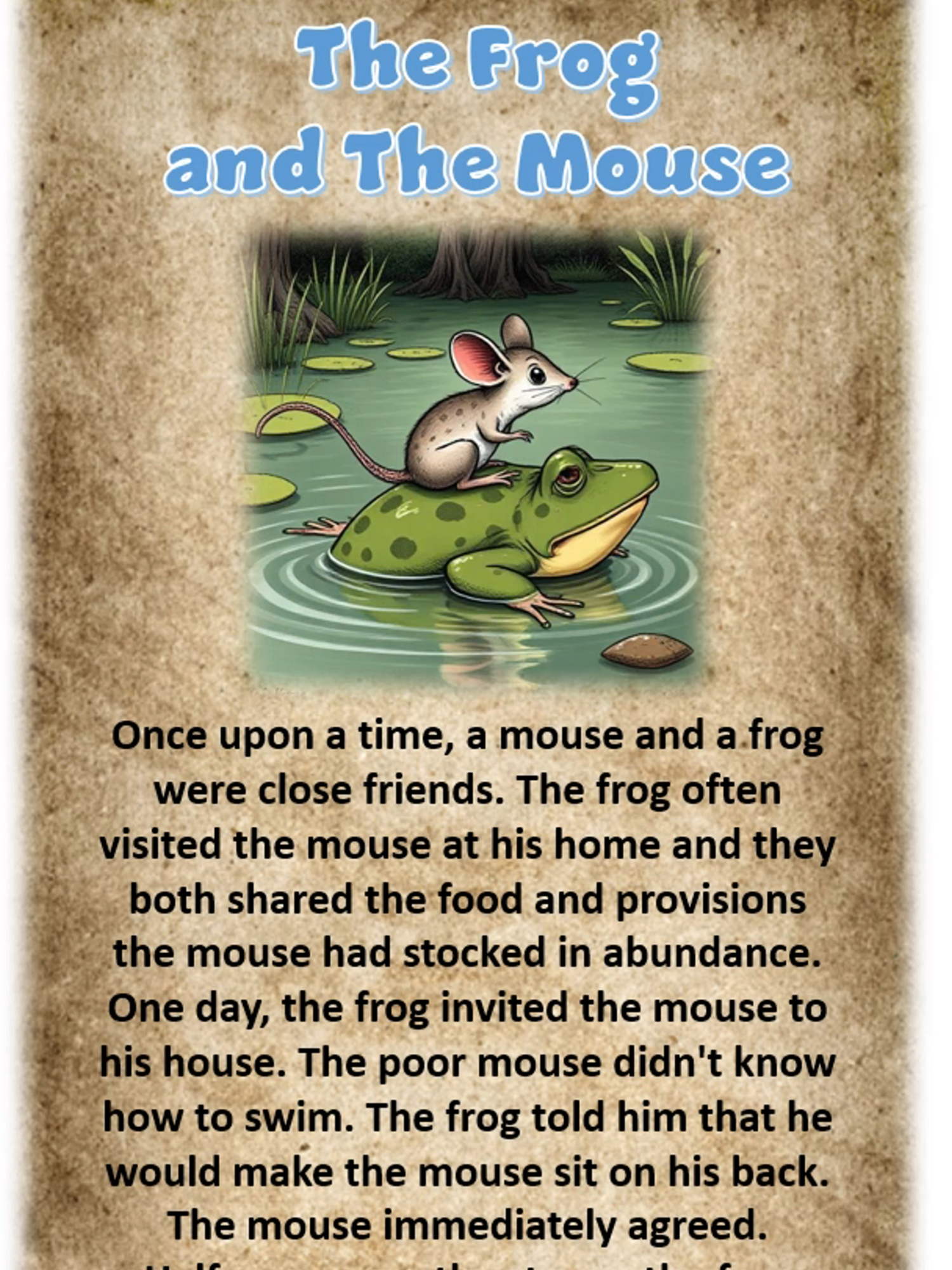 The Frog and The Mouse#frog#frogstory#mouse#mousestory#shortstory#shortstoriesforkids#englishforkids#shortstories#shortstoryforkids#english#englishstories#englishstory#englishstoriesforkids#englishstoryforkids#learnenglishdaily#learnenglishonline#learnenglisheveryday#learnenglishvocabulary#learnenglishwithme
