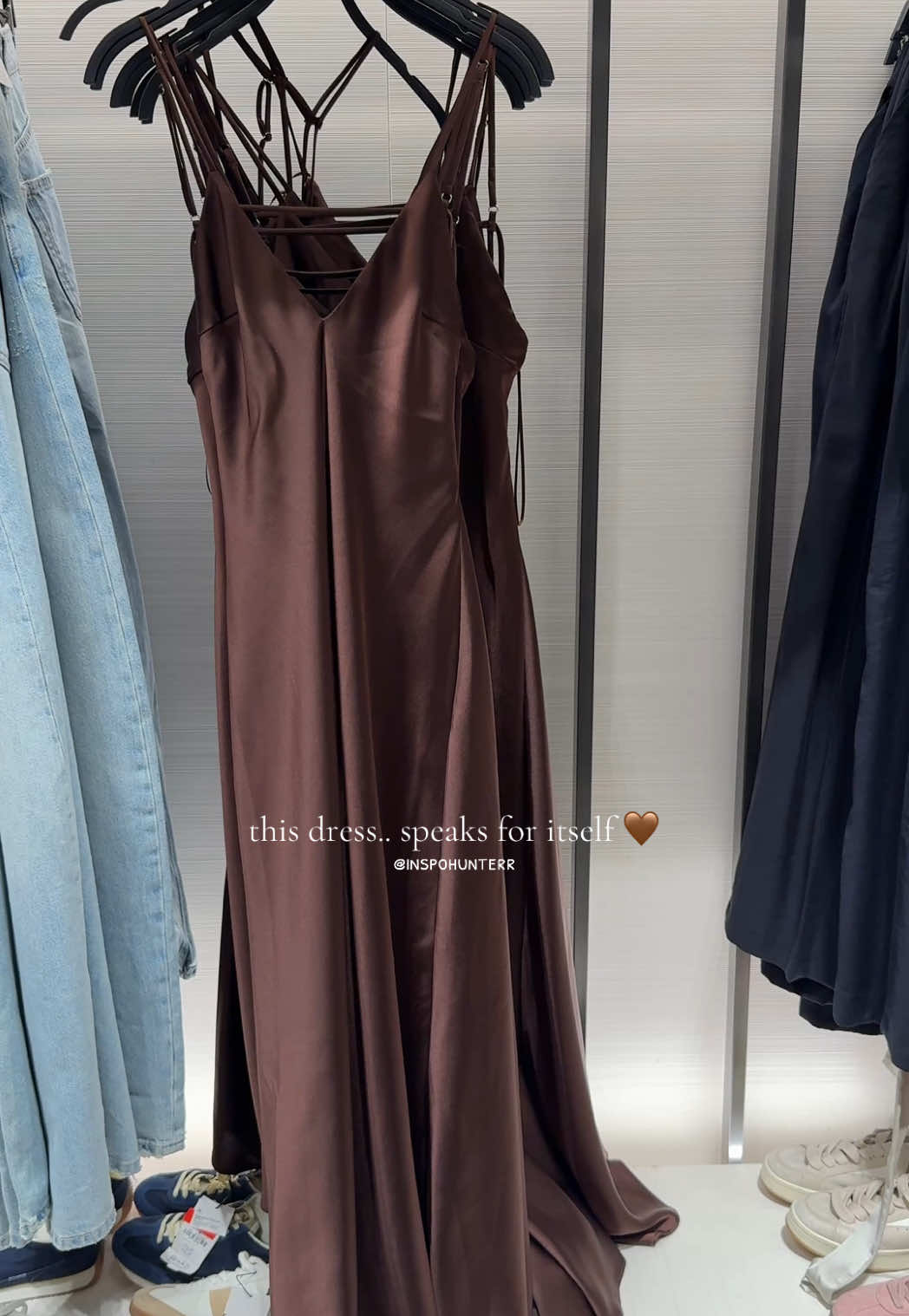 brown satin dress from Zara 🤎 #zara #zarahaul #zaraoutfit #zaranewin #zarafinds #fashion #fashiontiktok #fashiontips #fashionstyle #inspo #inspooutfit #inspofashion #inspolooks #inspooutfits #inspoaccount #fyp #fy #foryou #foryoupage❤️❤️ #browndress #dress #viral #goviral #abcxyz 