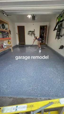 Organizing the garage! #garage #remodel #epoxy #shelves #storage 