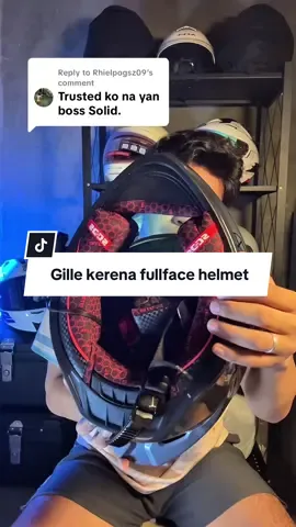 Replying to @Rhielpogsz09 basta GILLE KERENA BOSS TALAGANG NAPAKA SOLID, Mura na matibay pa, tapos magaan kaya hindi nakakangalay suotin #helmet #fullfacehelmet #helmetfullface #gillekerena #gillehelmetph #helmetformen 