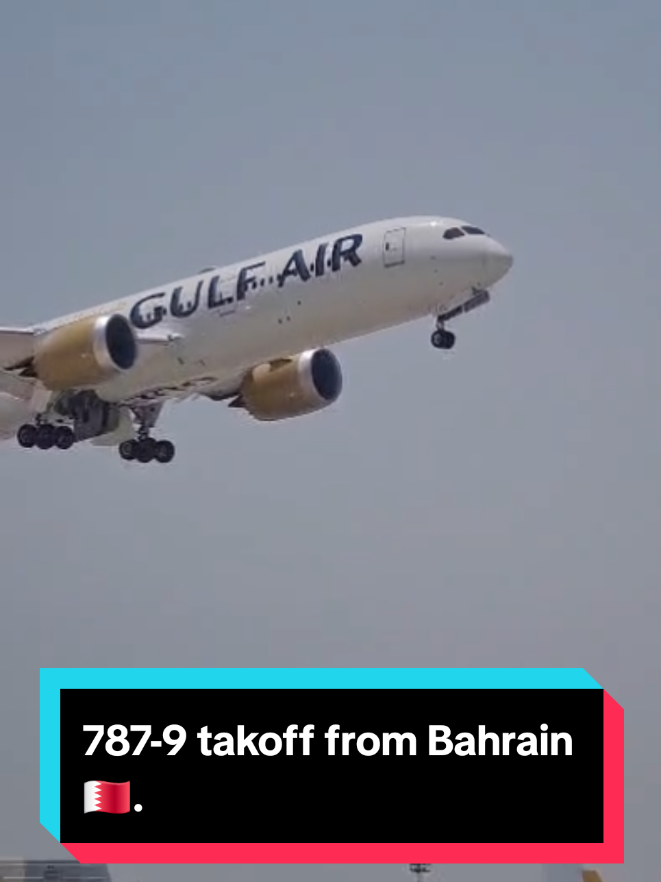Boeing 787 takeoff from runway 30R at Bahrain airport to its way to London Heathrow  #Runway_30R #Edyation #Bahrian #Boeing #787_9 #gulf_air @Gulfair 