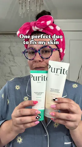 @PURITO SEOUL makes the perfect duo to calm my stressed out skin🙌🏽 start with the Oat In Cleanser to gently exfoliate & finish with the Might Bamboo Panthenol Cream to hydrate & repair😍 #Purito #PanthenolCream #KoreanSkincare #GlowCream #Glowingskin #SkincareRoutine #ViralMoisturizer #ViralCream #SkinTok #tiktokshopbacktoschool 