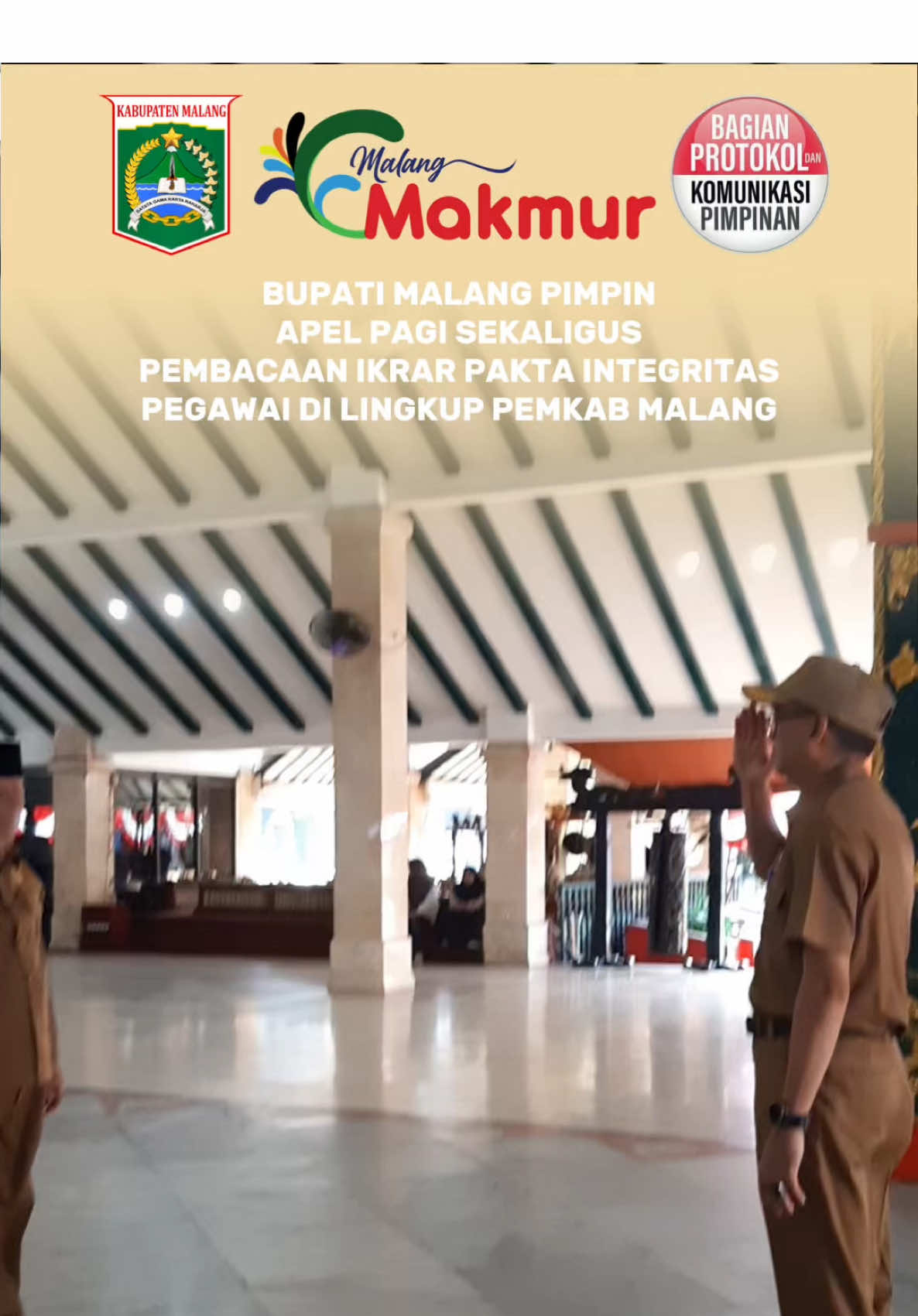Bupati Malang Berikan Arahan dan Serahkan Penghargaan pada Apel Pagi sekaligus Pembacaan Ikrar Pakta Integritas Pegawai #bupatimalang #malangmakmurberkelanjutan #prokopimsetdakabmalang #malangkabupaten 