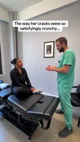 Another successful adjustment with crunchy back cracks and neck muscle work #NYCchiro #GetAdjustedNow #Chiropractor #asmrchiro #backcrack #neckmassage 