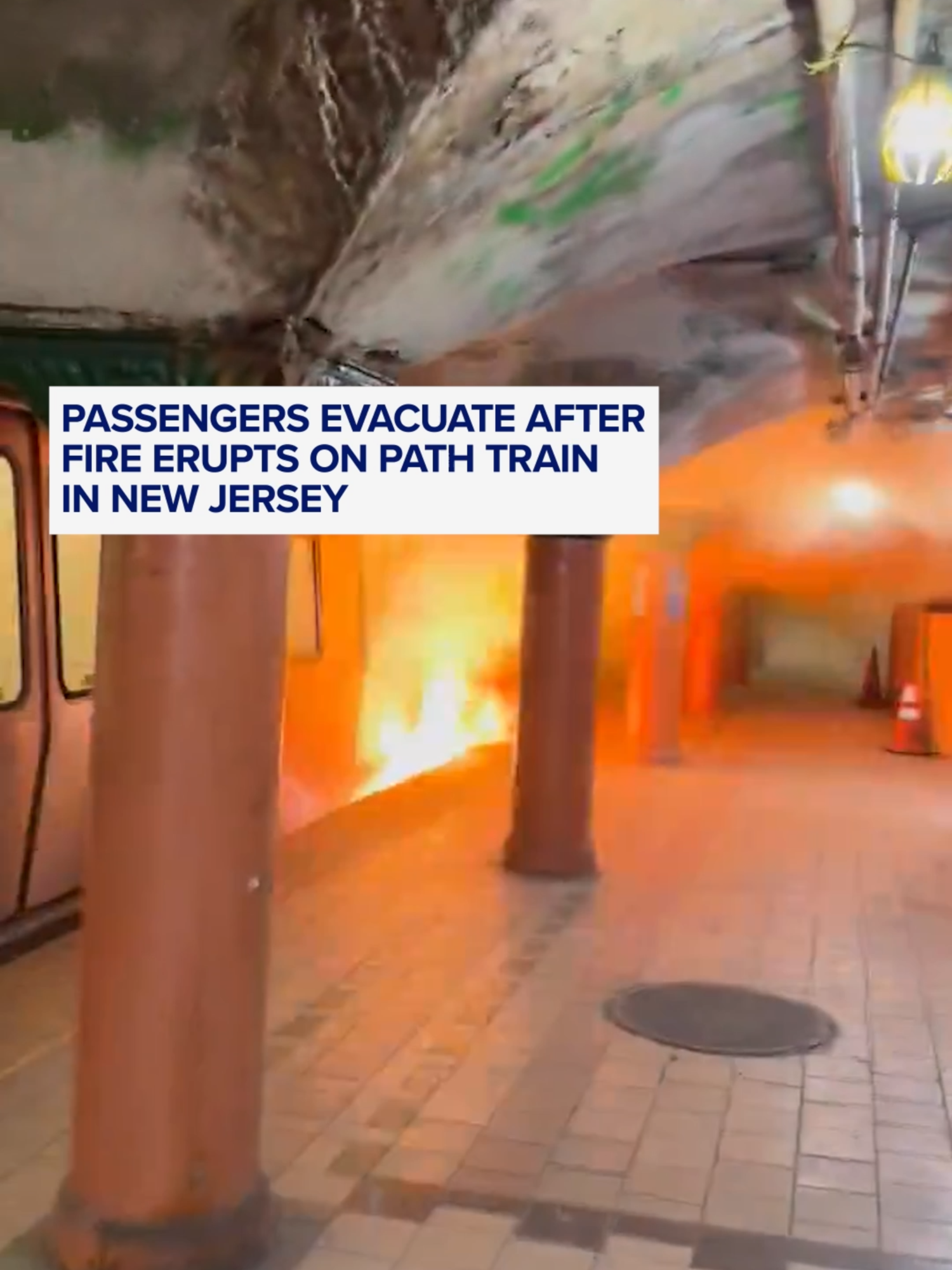 A PATH train fire suspended service between New Jersey and New York City on Monday morning, with smoke filling Newport Station in Jersey City as passengers evacuated. Several people were being treated for smoke inhalation, Port Authority said. #news #abcnews #fire #newjersey