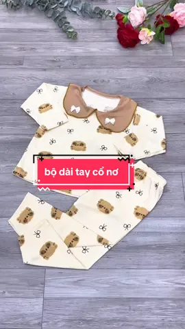 bộ dài tay cổ sen đính nơ xinh cho bé. #xuhuong #daitaydieuhoachobe #bodaitaychobe #doboxinh #videoviral  @Mẹ San San  @Mẹ San San  @Mẹ San San 