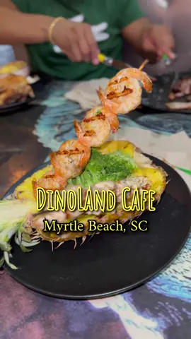 Bring the kids and enjoy some fun ☺️ And definitely get the flaming drink and the ribs 😩🔥 Thank you @Dinoland Cafe for the invite! We will definitely be back 🥰 #fypシ #fyp #viral #trending #food #Foodie #tasty #ribs #drinks #dinoland #cafe #dinosaurs #family #kidfriendly #interactive #dinner #lunch #PlacesToVisit #thingstodo #review #recommended #myrtlebeach #southcarolina 