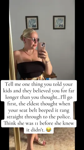 She was a nightmare for taking her seat belt off or refusing to put it on so I told her if it beeped it would phone straight through to the police and they could track the car and she'd be in trouble, I'd unclip mine so the beep would come on 😂 #momtips #momhack #momlifebelike #fyp #foryoupage❤️❤️ #foryou 