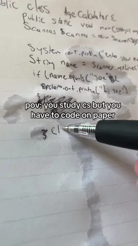 Itstruly a dark time..: and come to exam time? Prof says “make sure to pratice on paper”, ON PAPER? What are WE DOING?? It’s 2025!! #computerscience #stem #college #java #studytok #funny 