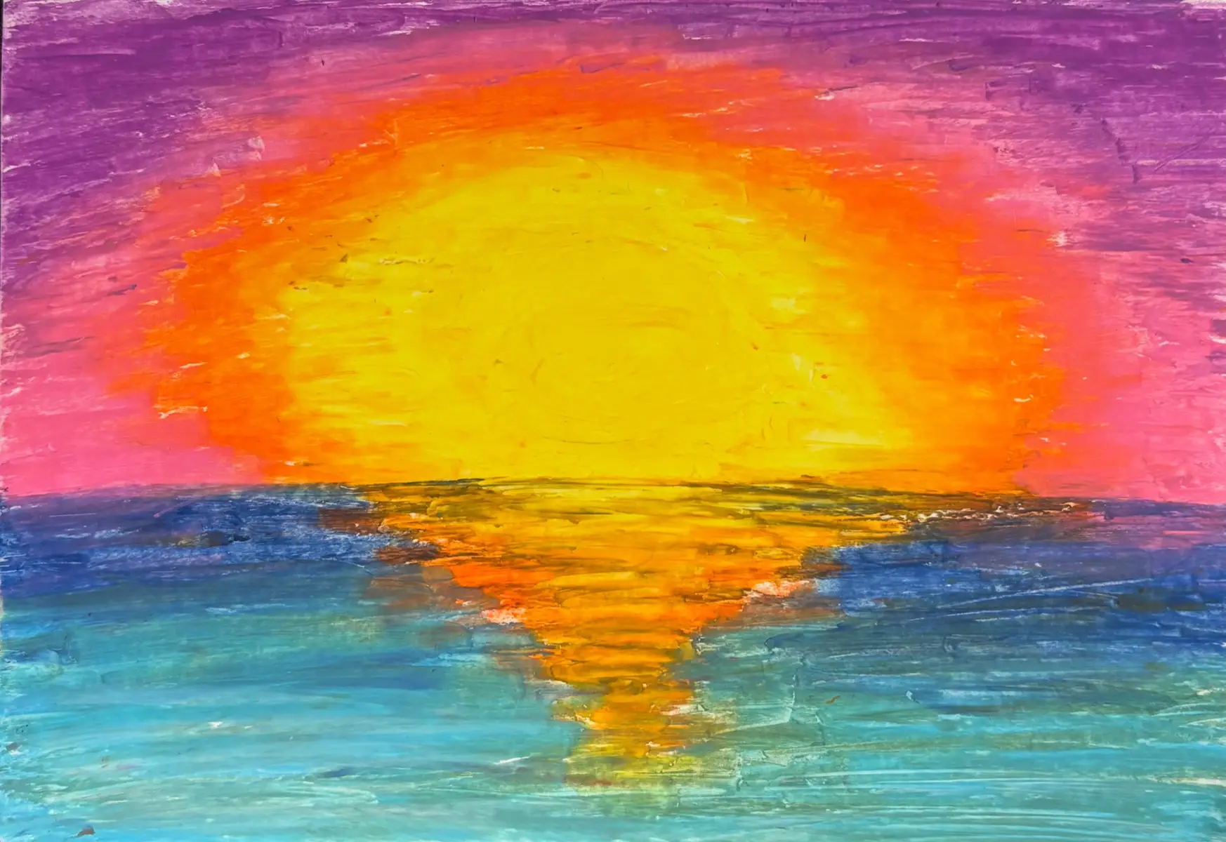 Eye In The Sunset Cray-Pas, 5.6x8” art journal entry 7/31/2025: I walk and see myself, unearthed. I am a reflection of all I’ve witnessed once before. I get to alter my reflection. #loveyouall #craypas #craypasart #craypasexpressionist #artjournalpage #artjournalinspiration #arttherapy #internlife #gradstudent #selfcareroutines #journalinspo #reflectivepoetry #poetryjournal 
