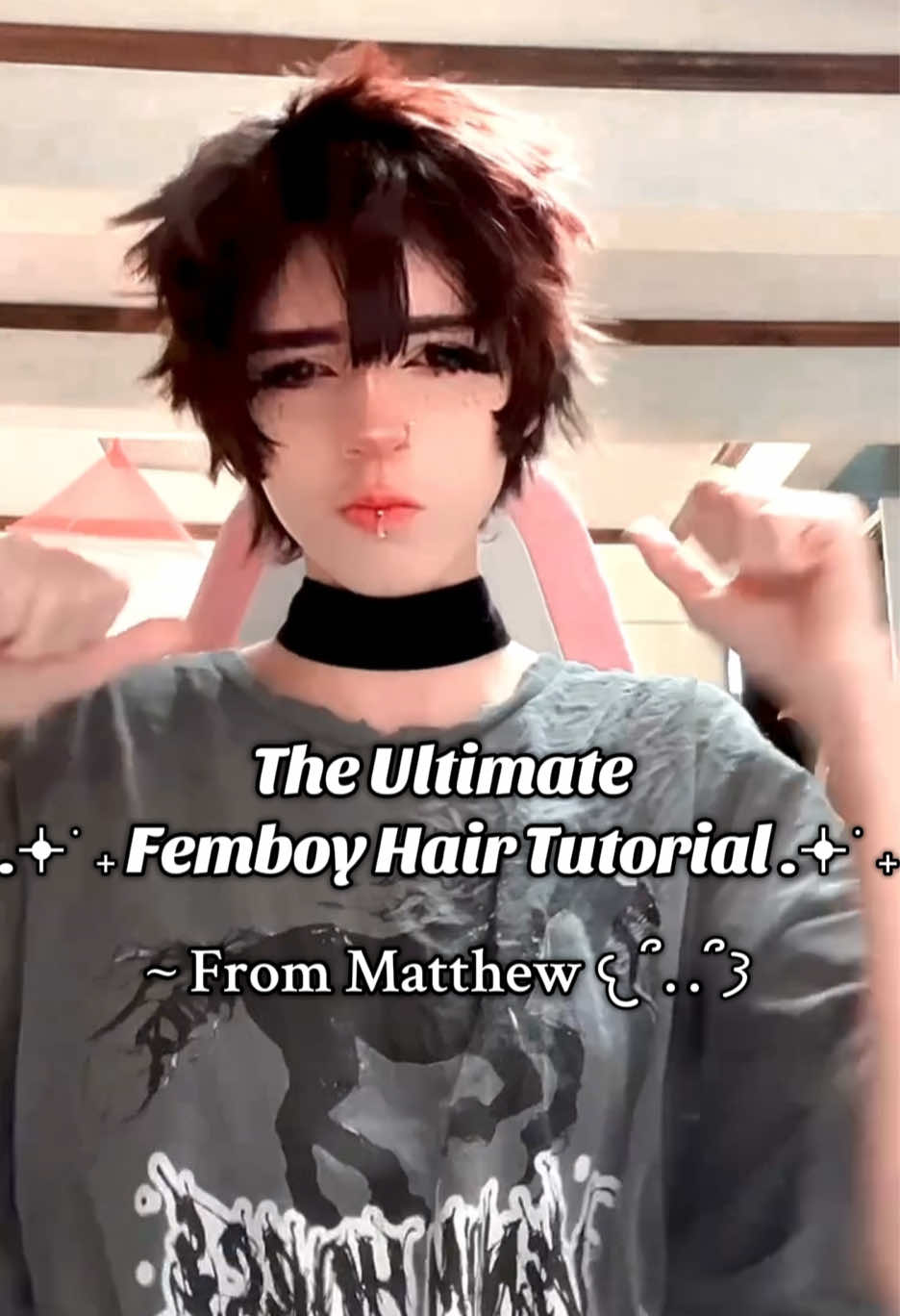 Is so hard to record a tutorial without talking 😔, I only made 1 hair tutorial this is the second one I hope it helps! #femboy #femenineboy #twink #meme #humor #femboymemes #femboymeme #femboytiktok #otsukaresummer #hairtutorial #tutorial #hair360 