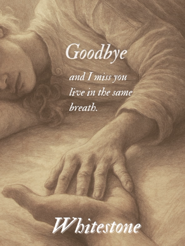 Goodbye and I miss you live in the same breath. #poetry #lettinggo #goodbye #missingyou #emotionalpoetry #softwords #poemsoftiktok #sadpoetry