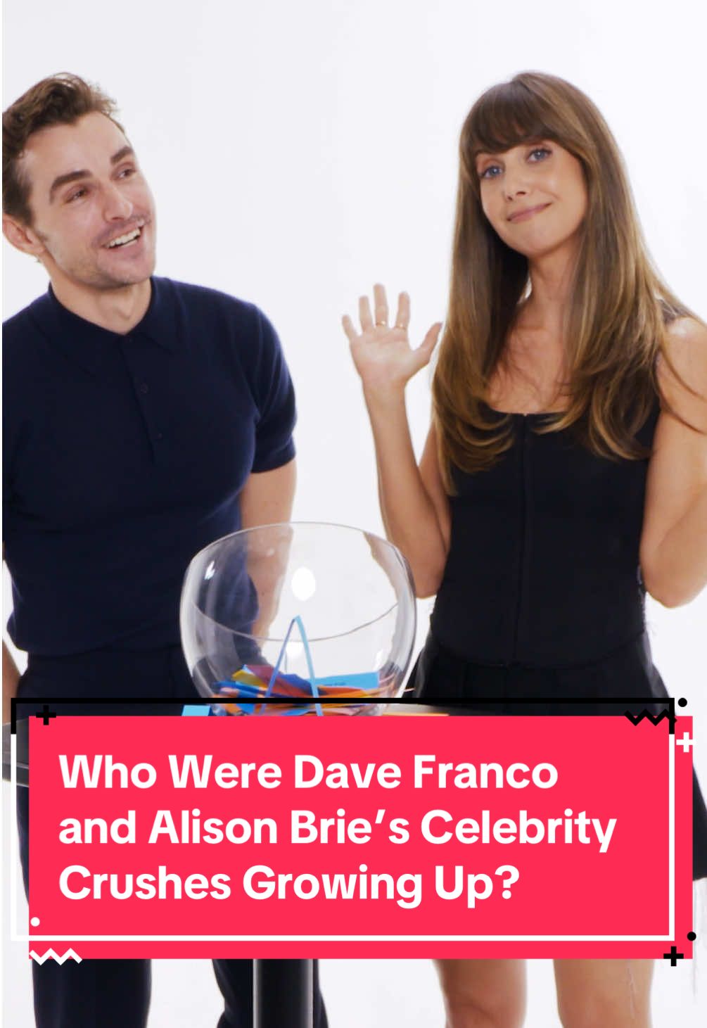Hear him out! We asked married couple #DaveFranco and #AlisonBrie to reveal each others’ celebrity crushes in our new #FriendshipTest. Watch more at the link in bio. 
