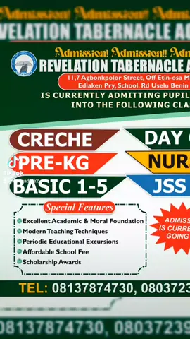 admission is ongoing@ Revelation Tabernacle Academy #fyp#goviral 