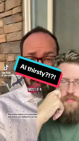 Is AI water usage going to destroy the world? (No) #AI #DataCenters #ArtificialIntelligence #FactCheck #environment #Weather  @DecodedProgramming  This guy thinks whether anomalies are caused by water usage at AI data centers. I disagree. I think the amount of water used by AI data centers is relatively small compared to general water use or water that falls from rain so I don’t think the small amount of water usage is going to change the weather. I do think there are serious problems that artificial intelligence may cause, but I don’t think the environment is related at all. 