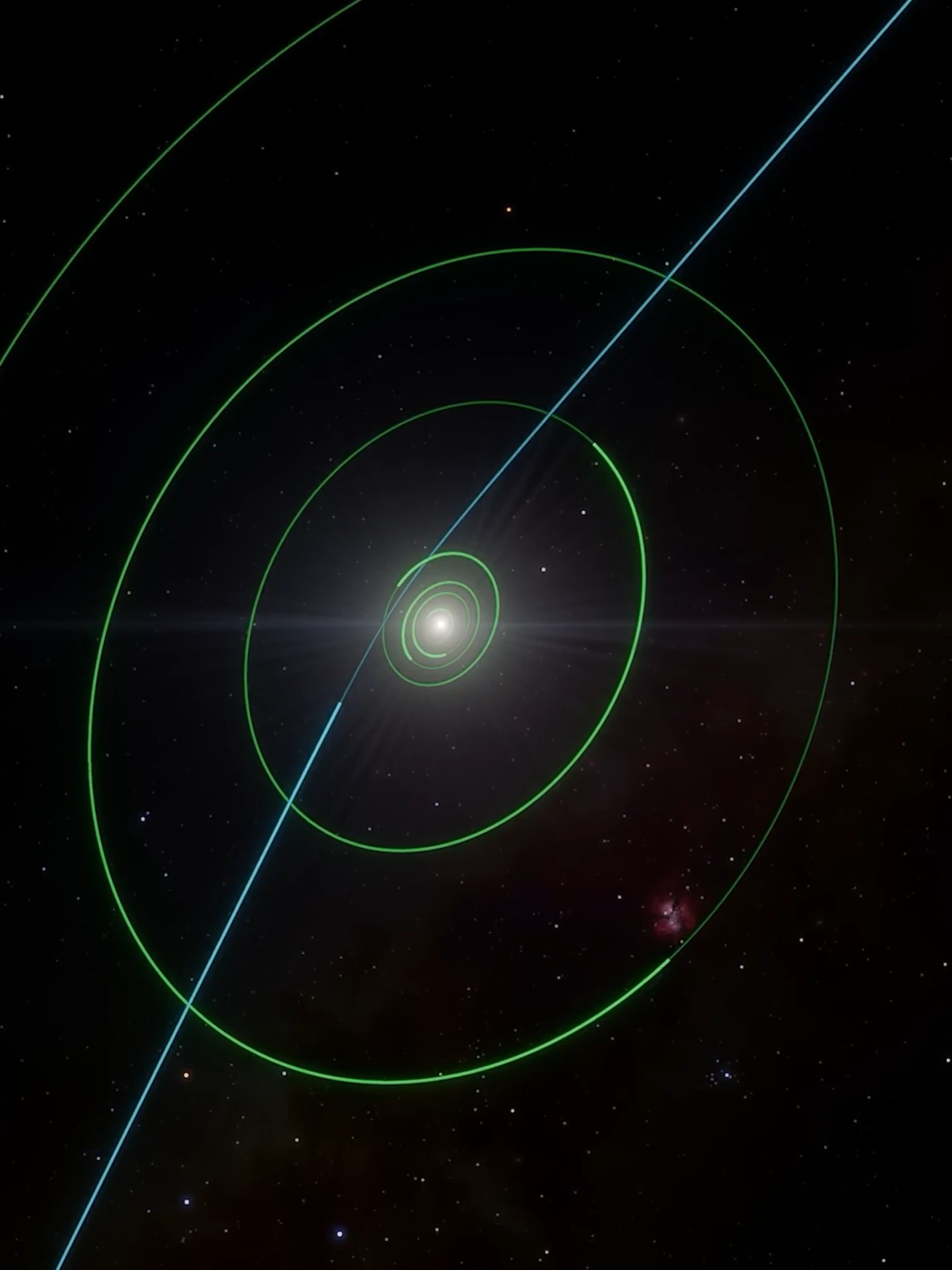 La trayectoria del cometa 3I/Atlas: acercándose a Marte y luego disparado hacia el cosmos #3iatlas #cometa #astronomia