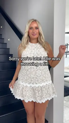 Sorry we’re late! Allie was throwing a fit! 