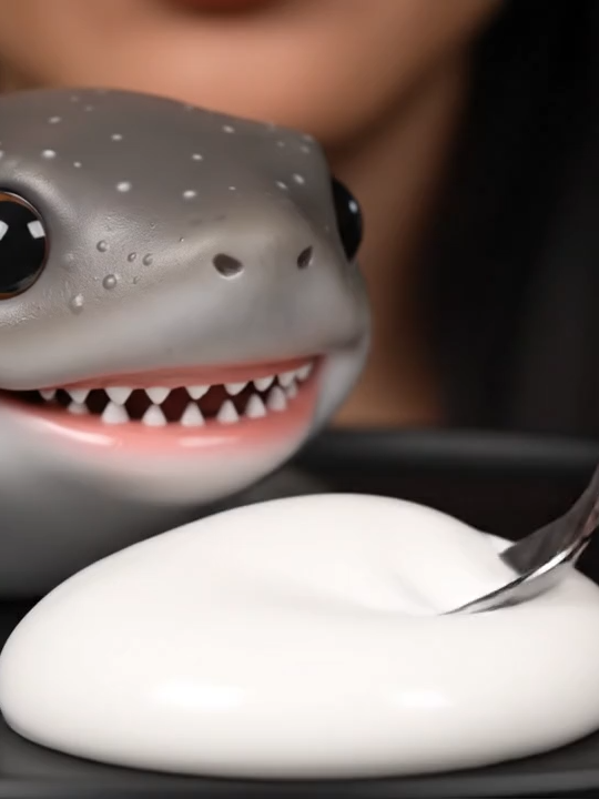 Feeding my baby shark cream prompt & video: OneChat AI (Google Play) #ai#babyshark #asmr #asmrvideo #asmrsounds