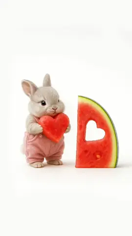 Watermelon vibe 😋  #watermelon #bunny #Summer #vibes 