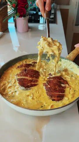 Cooking whatever he choose 🙃❤️ @Youssef Farhat  . . Chicken spices: paprika, mixed chicken spices, oregano, salt  For the sauce: *cook in the same pan used to cook the chicken  2 tbsp butter  Sliced garlic  Rosemary’s  1 &1/2 cup cooking cream  Spices used: chicken spices, nutmeg  1 cup Mozzarella cheese  400 g cooked fettuccine pasta  Chopped parsley  تتبيلة الدجاج : بابريكا، بهارات دجاج، اوريغانو ، ملح  بقلي الدجاج بملعقة زبدة وملعقتين زيت تيستو تماما  للصوص: * بنفس المقلاة لي قلينا فيها الدجاج،  ملعقتين كبار زبدة  ثوم مقطع  اكليل الجبل  ١ كوب ونصف كريمة طبخ  التوابل: بهارات دجاج، جوزة الطيب  كوب جبن موزاريلا  ٤٠٠ غرام معكرونة فتوتشيني مسلوقة  بقدونس مفروم  . #tiktokcookbook #abirzkitchen  