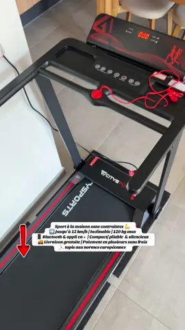 Sport à la maison sans contraintes 💪   ➡️ Jusqu’à 12 km/h | Inclinable | 120 kg max   📱 Bluetooth & appli en +  | Compact/ pliable  & silencieux  🚚 Livraison gratuite | Paiement en plusieurs sans frais   🏃 tapis aux normes européennes  📌 Offre actuellement ! Réduction + livraison gratuite & retours gratuit  Dispo ici dans la vidéo tiktok shop  sur le caddie 🛒 orange sous la flèche   Produit testé par moi même gratuitement et approuvé à 100%  L’offre est disponible au moment du post, peut varier  Clique sur le caddie orange sous la flèche  pour l’acheter maintenant sur tiktokshop   NE PASSE PAS À CÔTÉ DE CETTE OFFRE !! 