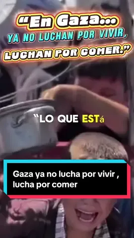 Última noticia lo que se está vivió en Gaza . La gente ya no lucha por vivir , lucha por comer #noticias #ultimahora #gaza #israel #niños 