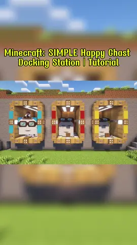 Minecraft: SIMPLE Happy Ghast Docking Station | Tutorial #minecraftbuilding #minecraftmemes #fyp #viral 