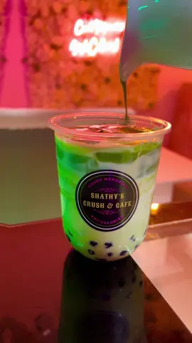 Serving #matcha in various flavours! #foryou #drink #shathyscrushcafe #fyp #trending #viral #matchalover 