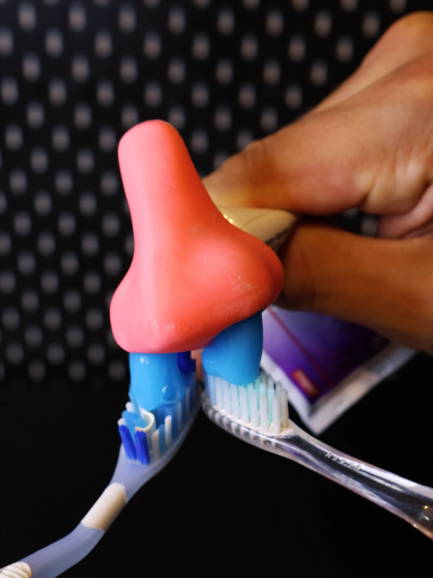 3D printed Nose Toothpaste Cap Printer: Creality K2 Plus Combo Filament: PLA Pink STL file: https://thangs.com/designer/TomoDesigns/3d-model/Nose%20Toothpaste-42812 #3dprinting #satisfying #asmr #timelapse